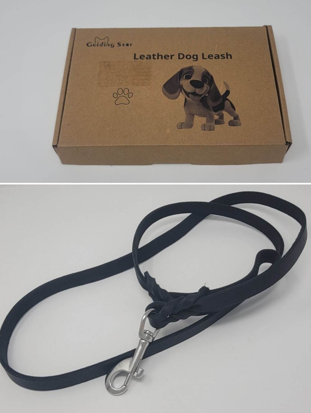 🆕️ Guiding Star Leather Dog Leash 6ft in Black